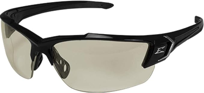 Edge SDK111AR-G2 Khor G2 Wrap-Around Safety Glasses, Anti-Scratch, Non-Slip, UV 400, Military Grade, ANSI/ISEA & MCEPS Compliant, 5.04" Wide, Black Frame/Anti-Reflective Clear Lens