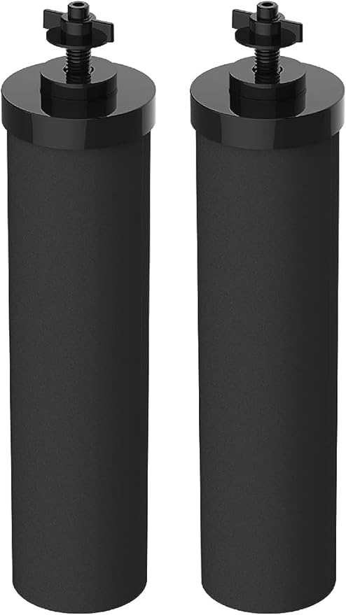 NSF/ANSI 42&372 Certified Water Filter, Replacement for Berkey® BB9-2 Black Purification Elements and Berkey® Gravity Filter System, Pack of 2
