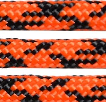 Type III Commercial 550 Paracord 100' Hank Made in USA Survival Cord Parachute Outdoor (Neon Orange Camo)