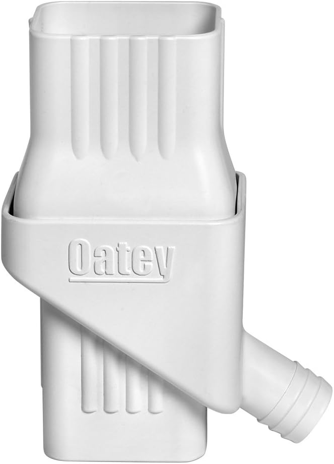 Oatey Mystic Rainwater Collection System, 2 in. x 3 in., Polyvinyl Chloride (PVC), White