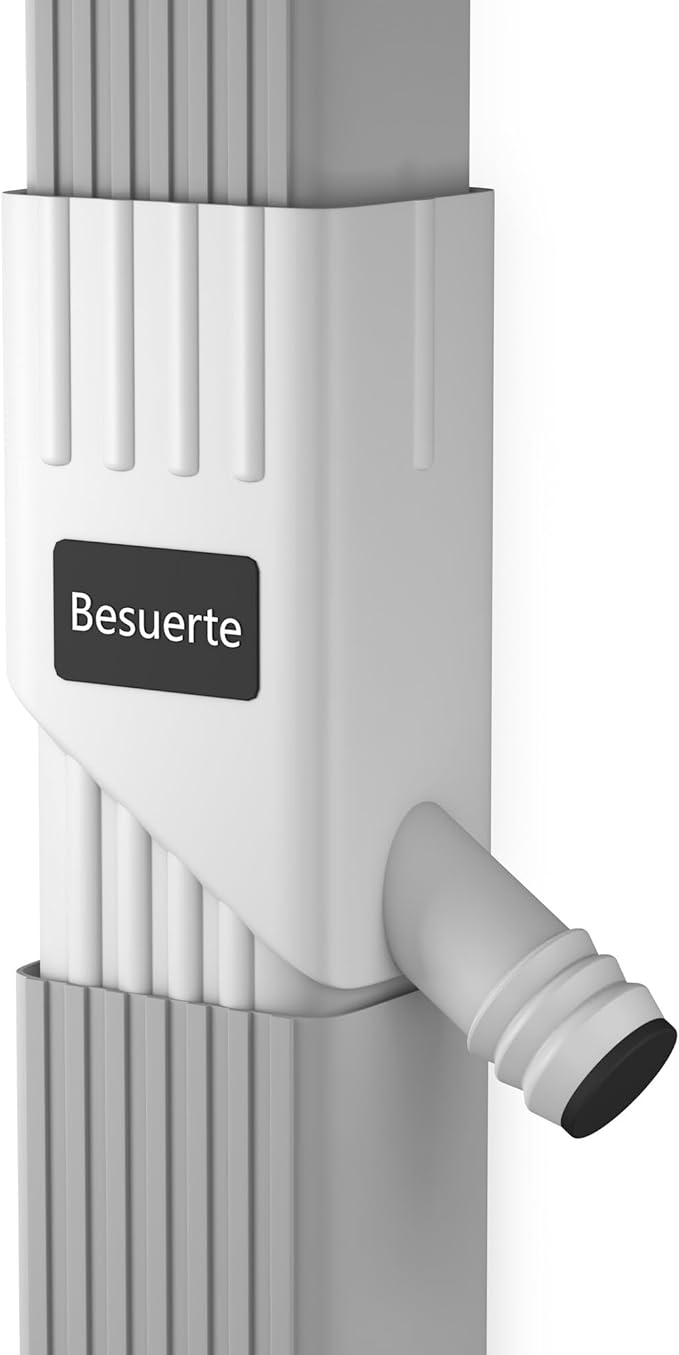 Besuerte Rainwater Collection System - Rainwater Collection Barrel Fits 2x3 Downspout, PVC Water Collection System, Rain Barrel Diverter Kit