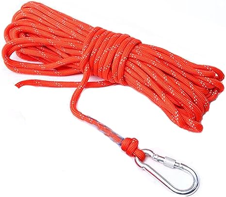1/4 in (6mm) x 32 Ft (10Meter) Rescue Rope Polypropylene Rope Floating Rope Anchor Rope Boat Rope Marine Rope Dock Lines Kayak Canoe Tow Throw Line Reflective Orange