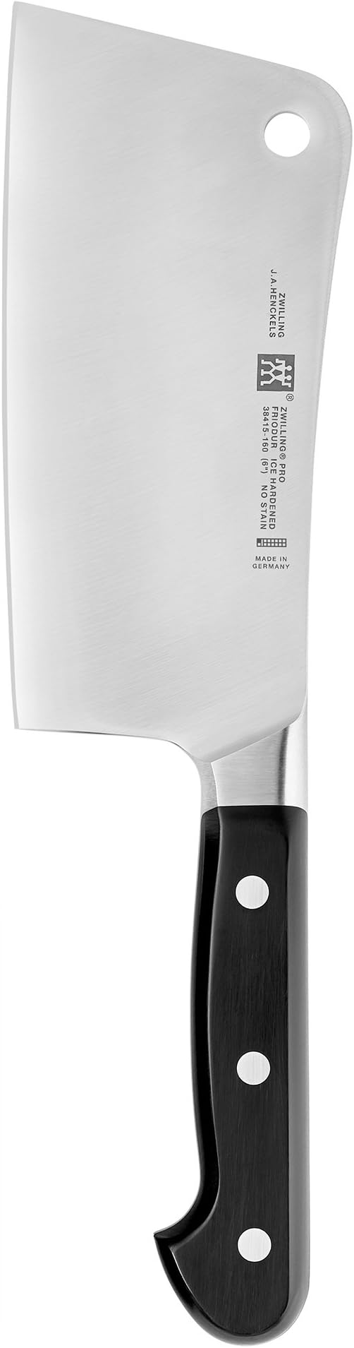 ZWILLING Pro 6-Inch Meat Cleaver Razor-Sharp German Knife Set Made in Company-Owned German Factory with Special Formula Steel, Perfected for Almost 300 Years, Stainless Steel