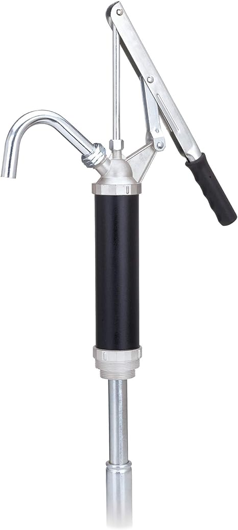 Lumax LX-1316 Black Heavy-Duty Lever-Action Barrel Pump Designed for fast transfer of Non-Corrosive Fluids, such as, Heating Oil, Motor Oil, Transmission Fluid, Automotive Additives