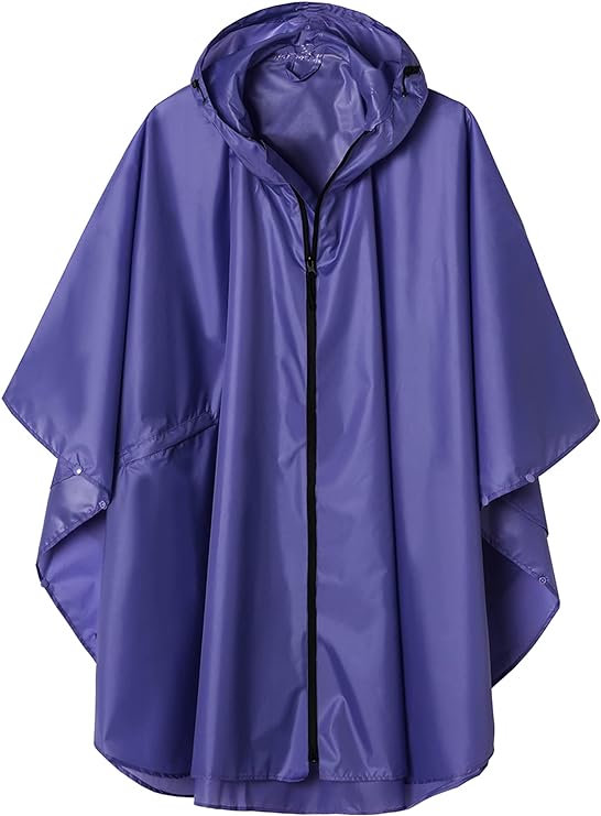 SaphiRose Unisex Rain Poncho Raincoat Hooded for Adults Women with Pockets