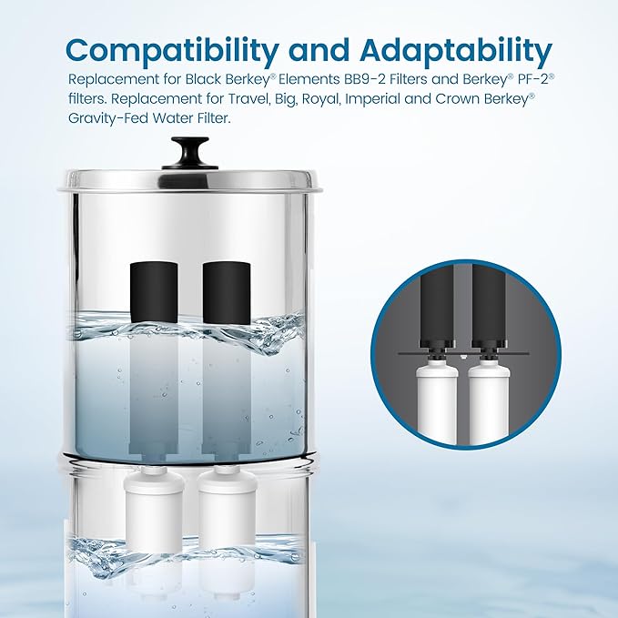 NSF/ANSI 372 Certified Water Filter Replacement for Berkey® Black NSF/ANSI 372 Certified Water Filter Replacement for Berkey® Black
