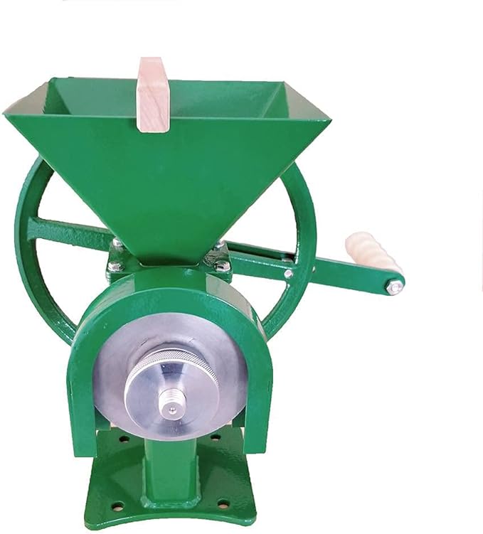 Lehman's Manual Power Grain Mill, Grinds Any Dry Grain to Pastry Flour, Big 6 Cup Capacity, 14 inches High with 12 inch Flywheel