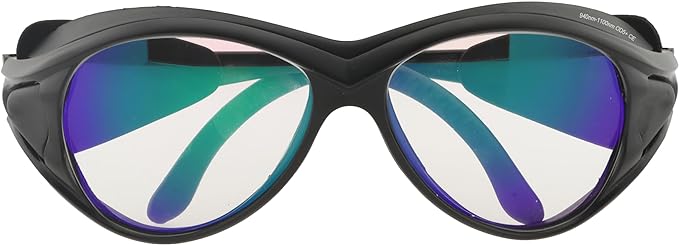 MCWlaser 1064nm Laser Safety Glasses 940-1100nm OD5+ for YAG Laser Fiber Laser Engraver Industrial Laser Protection Reflective Type