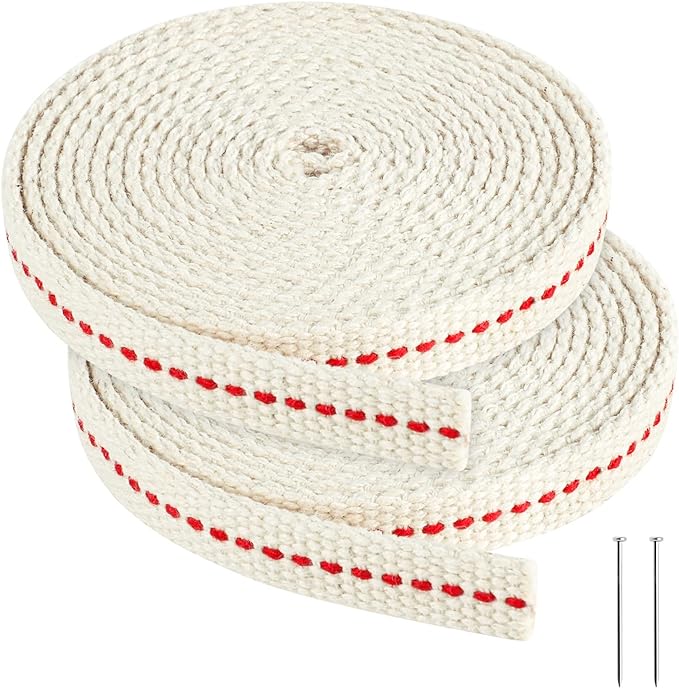 13 Feet/ 2 Rolls Cotton Oil Lamp Wick, 3/8 Inch Replacement Oil Lanterns Wick for Oil Lamps and Oil Burners