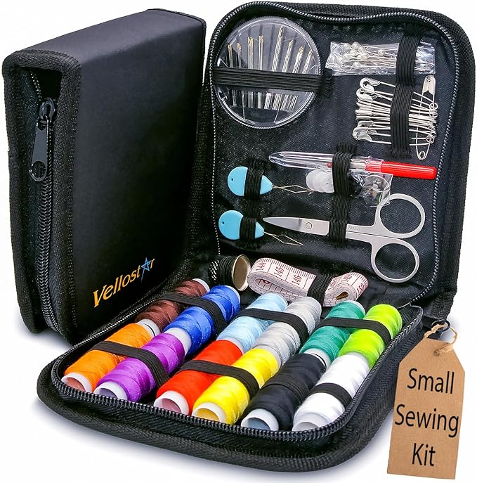 Small Sewing Kit Basic – Easy to Use Needle and Thread Kit with Sewing Supplies and Accessories - Portable Sewing Kit for Beginners - Travel Sewing Kit for Adults for Emergency Clothing Repairs