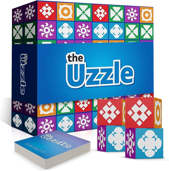 The Uzzle 3.0 Board Game, Family Board Games for Children & Adults, Block Puzzle Games for Ages 4+