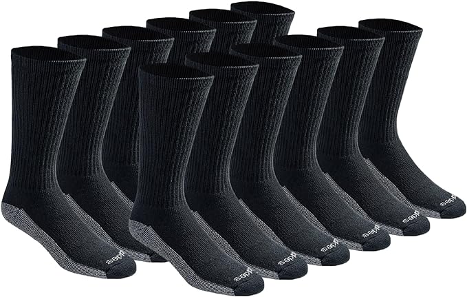 Dickies Men's Dri-tech Essential Moisture Control Crew Socks Multipack